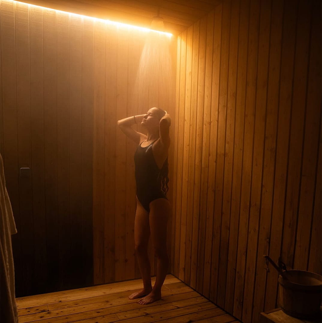 The outdoor shower