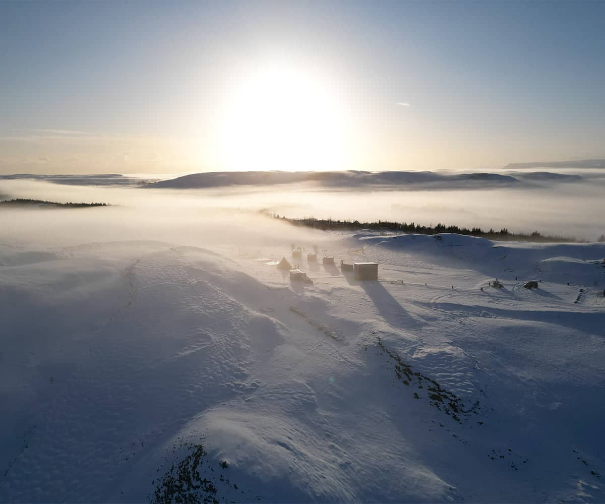 The camp in the winter