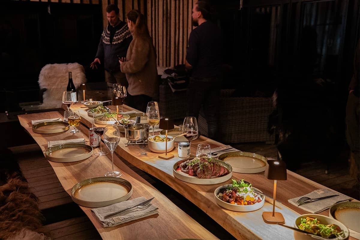 Fine dining at Sorla Camp in Iceland