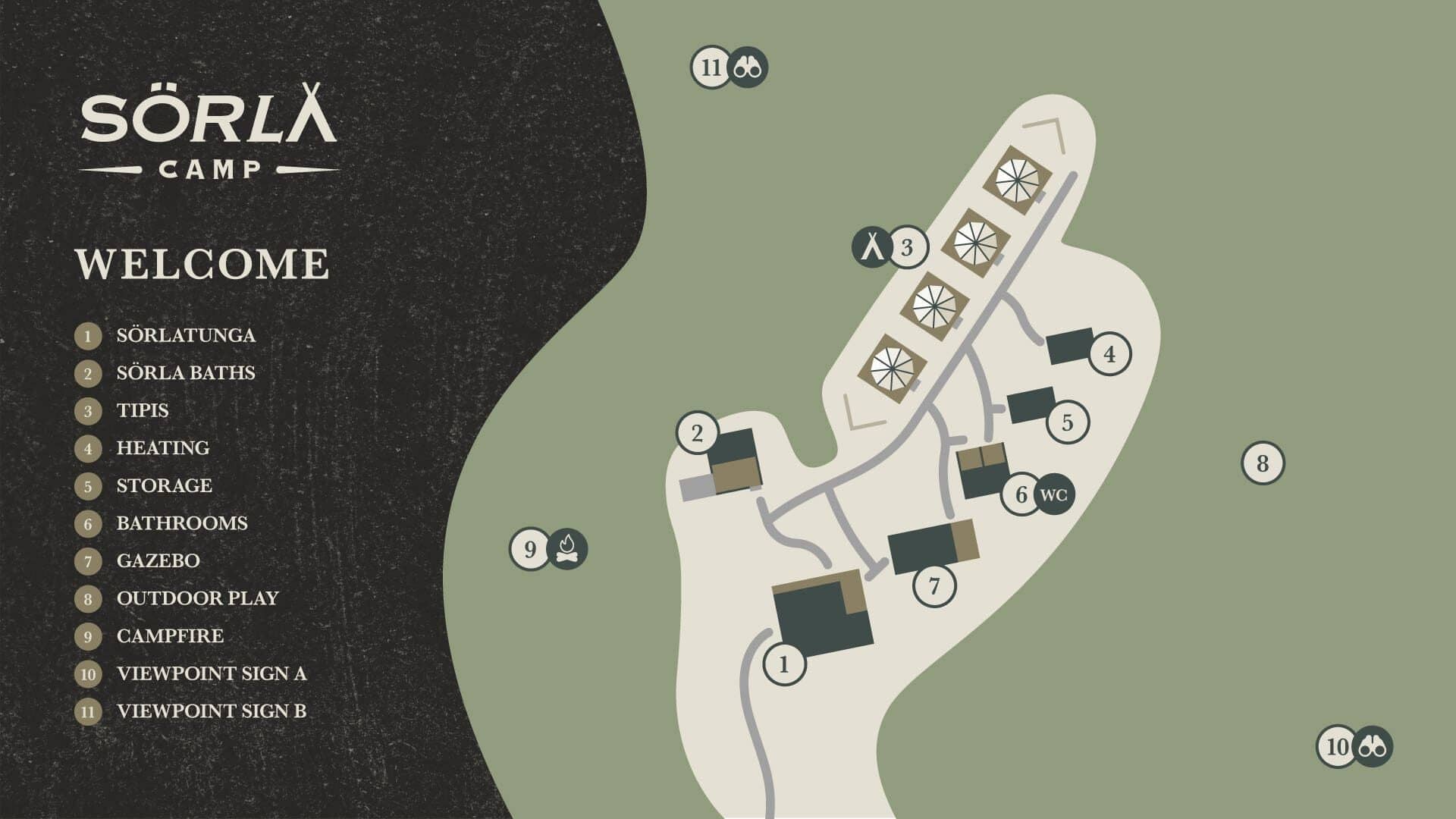 Map of Sörla Camp