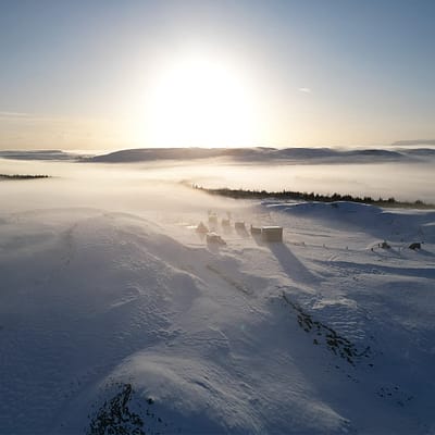 The camp in the winter