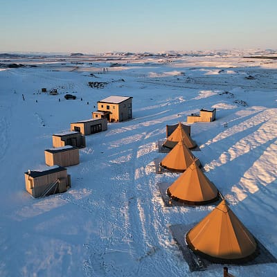Overview of Sorla Camp in the winter