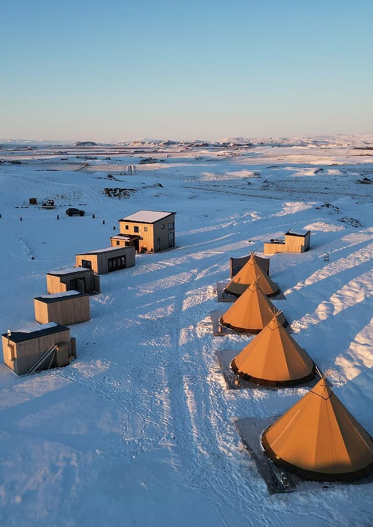 Overview of Sorla Camp in the winter